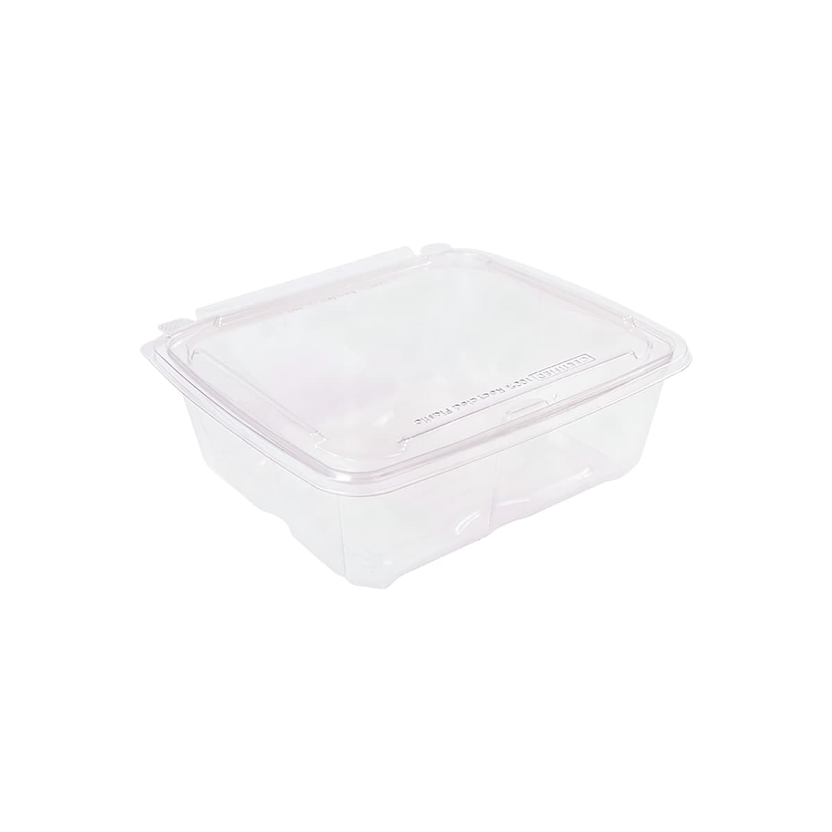 CrisPak Pro-Lok Deli Container Hinged With Flat Lid 64 OZ PET Clear Rectangle Tamper-Evident 170/Case