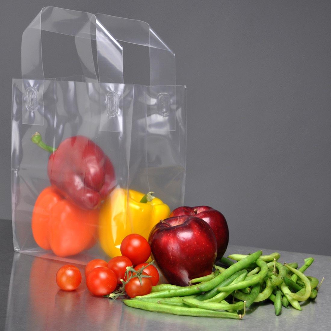 Fast Take® Tote Bag 6.75X4.75X8.5 IN PP 3MIL Clear With Soft Loop Handle Closure FDA Compliant Gusset 200/Case