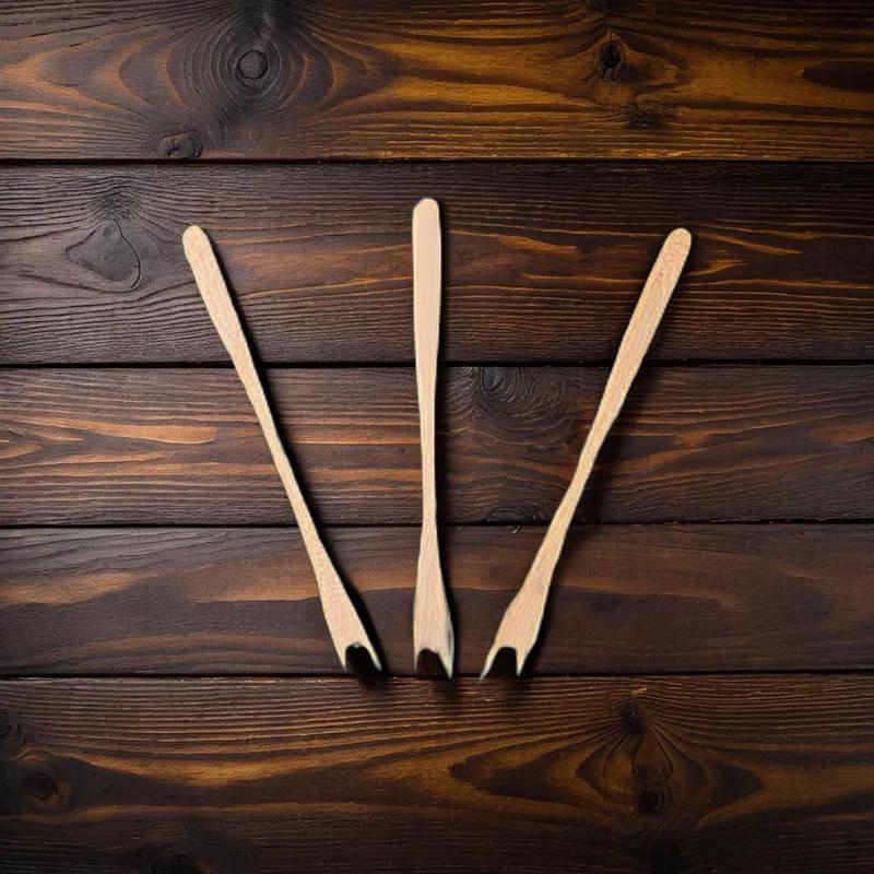 Cocktail Tasting Fork 5.5 IN Wood Kraft 8000/Case