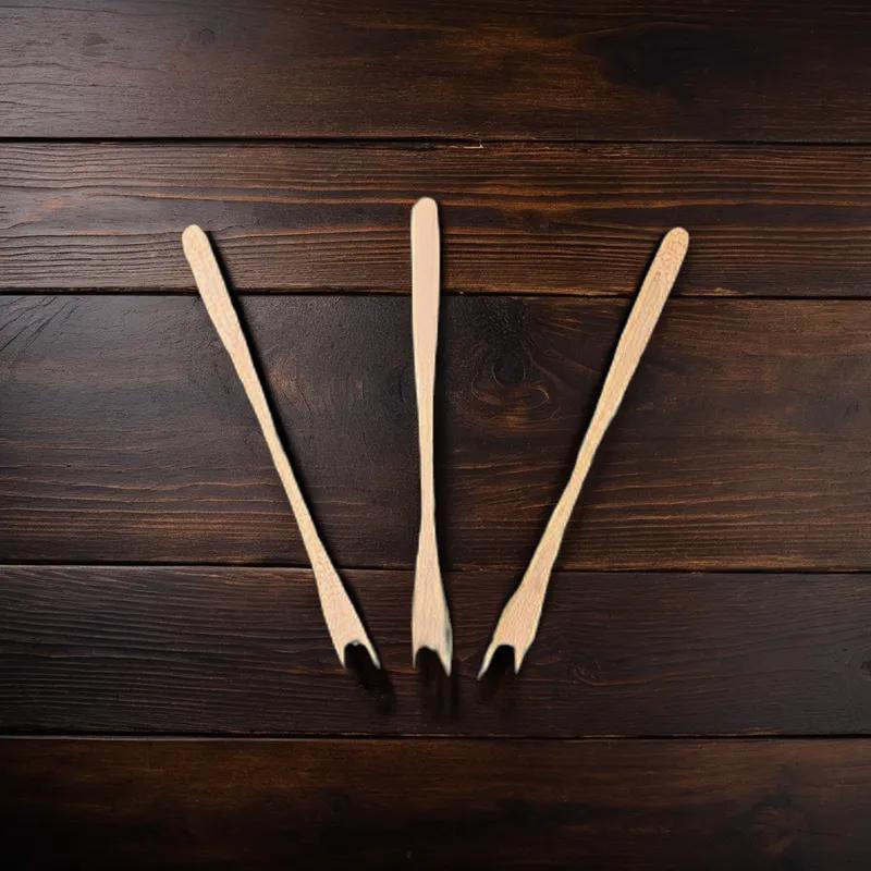 Cocktail Tasting Fork 5.5 IN Wood Kraft 8000/Case