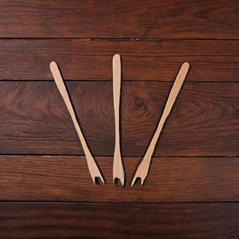 Cocktail Tasting Fork 5.5 IN Wood Kraft 8000/Case