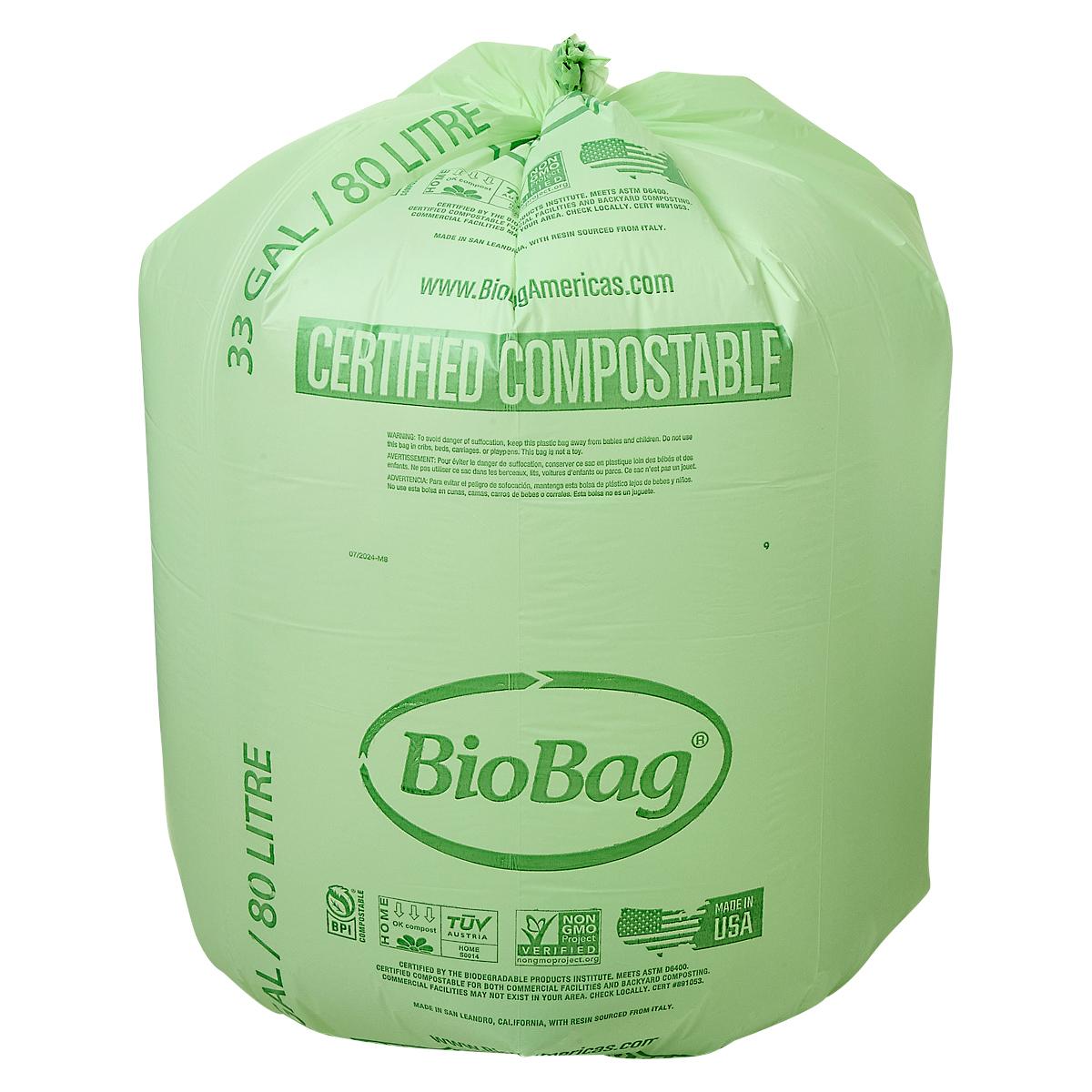 Whole Foods Market Compostable Liner 29.5X46 IN Green Biopolymer 0.88MIL 120/Case