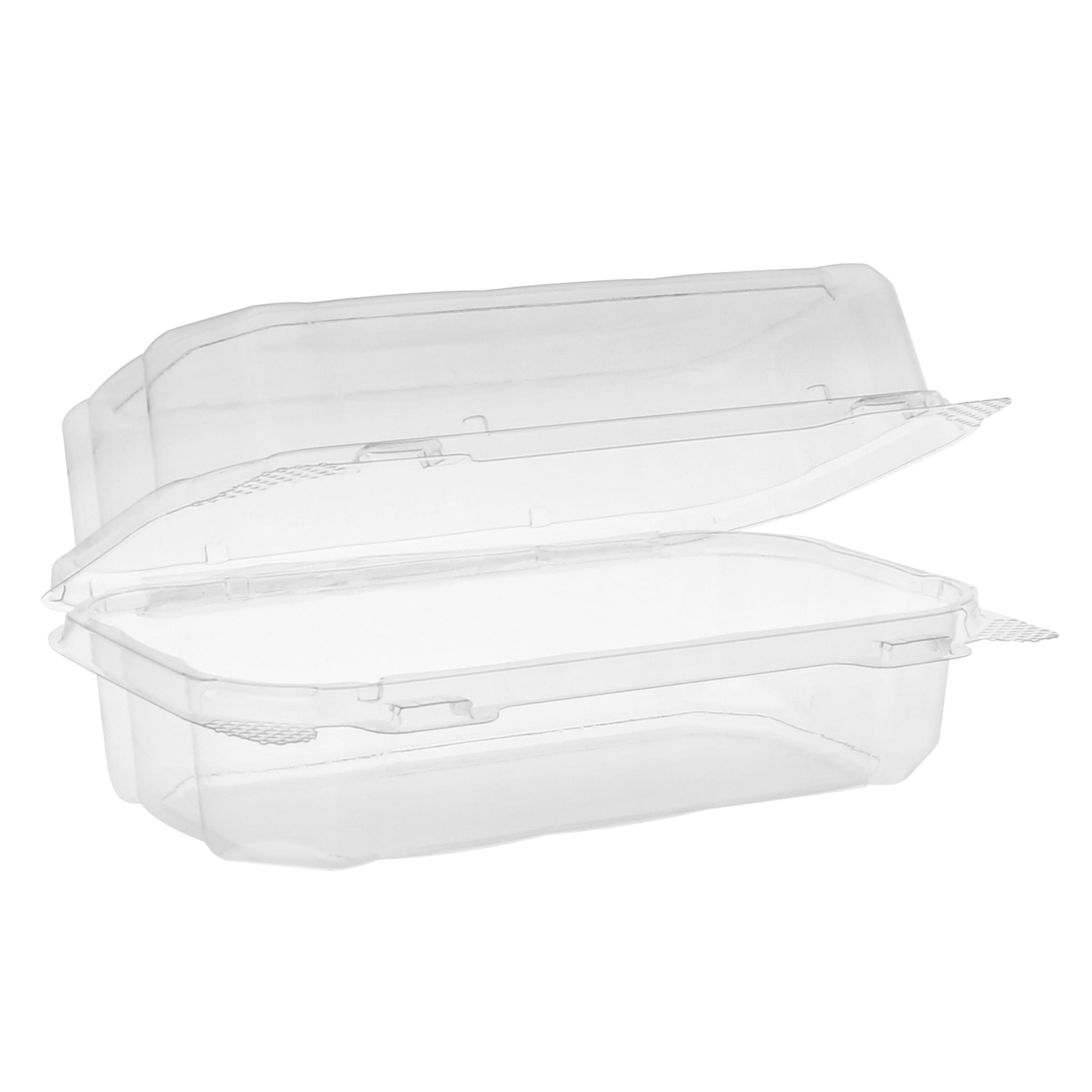 Loaf Hinged Container With Dome Lid 9X5.5X3.2 IN PET Clear Rectangle 220/Case