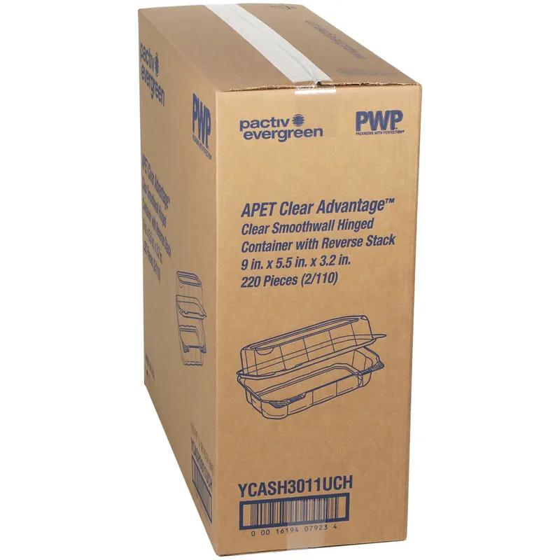 Loaf Hinged Container With Dome Lid 9X5.5X3.2 IN PET Clear Rectangle 220/Case