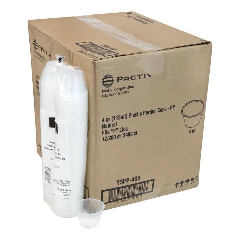 Souffle & Portion Cup 4 OZ PP Clear Microwave Safe 2400/Case