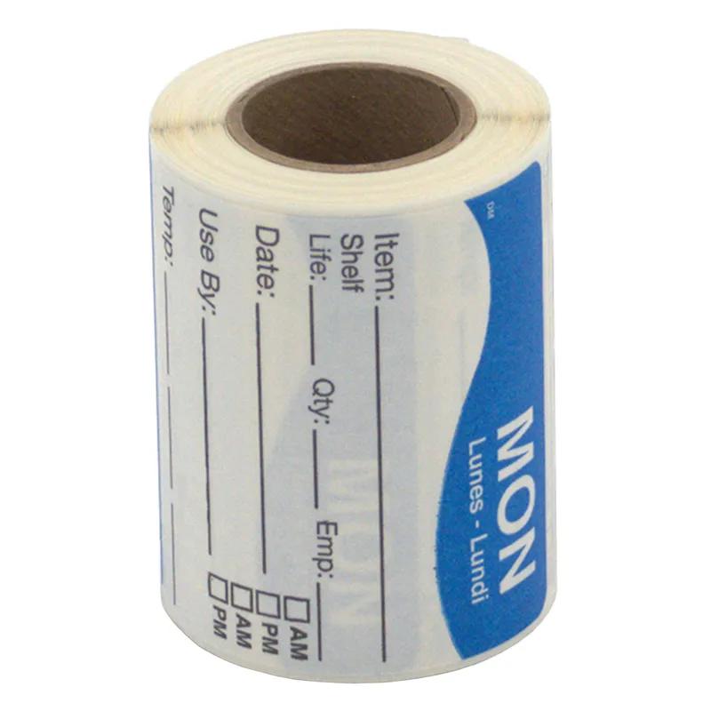 Monday Label 2.5X2.5 IN 125/Roll