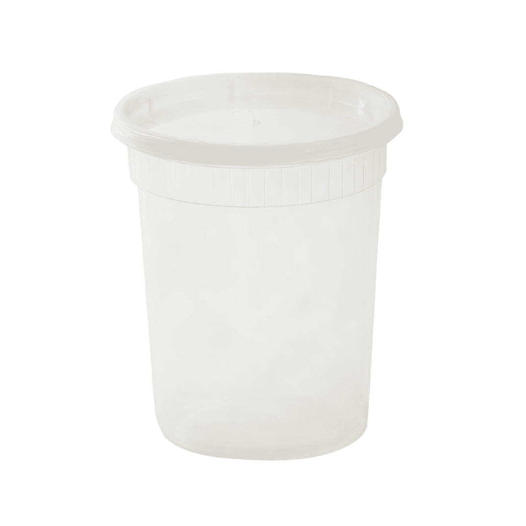 WNA Deli Container Base & Lid Combo 32 OZ PP Clear 250/Case
