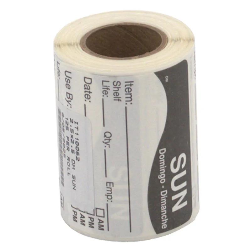 Sunday Label 2.5X2.5 IN 125/Roll