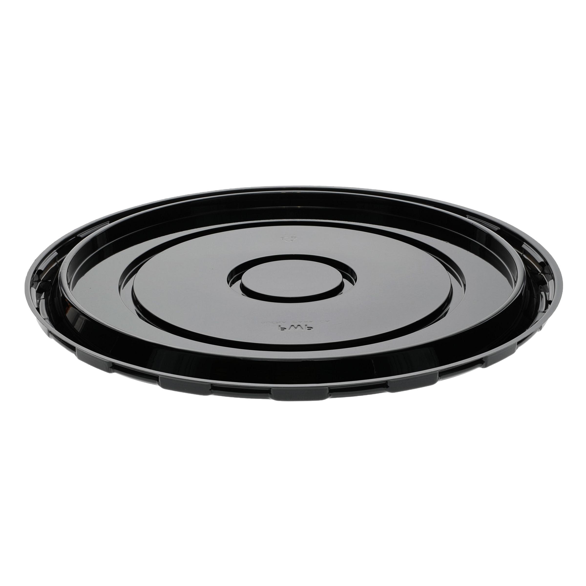 Cake Container 12.25X0.63 IN PET Black Round 100/Case