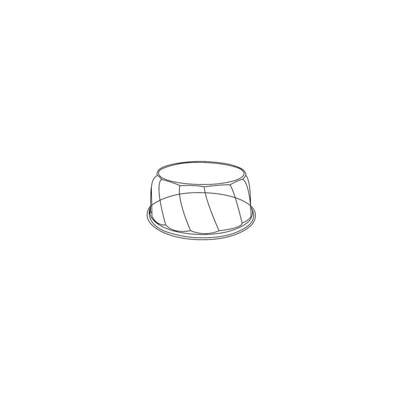 Lid Dome 11.88X5.38 IN 1 Compartment PET Clear For Tall Base & Lid Combo Container Swirl 100/Case