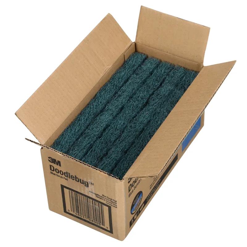 3M™ 8242 Scrubbing Pad 10X4.625 IN Blue Rectangle 5 Count/Pack