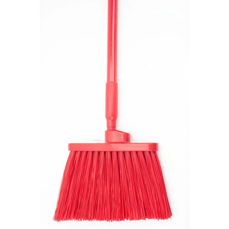 Carlisle Foodservice Products® Sparta Spectrum Broom Red PP Angled Color Coded Duo-Sweep Unflagged 1/Each