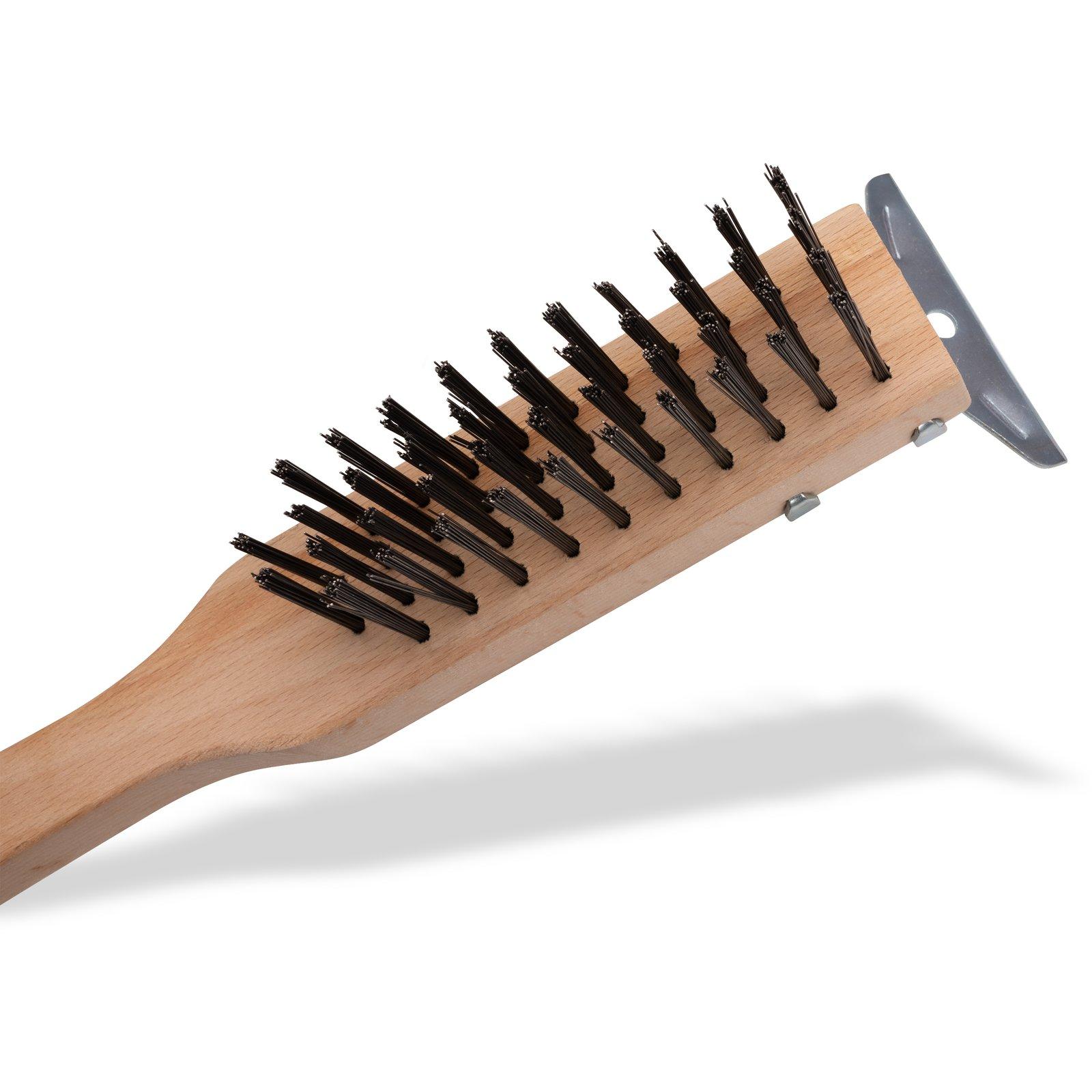 Grill Brush 20 IN Carbon Steel Wood 1/Each
