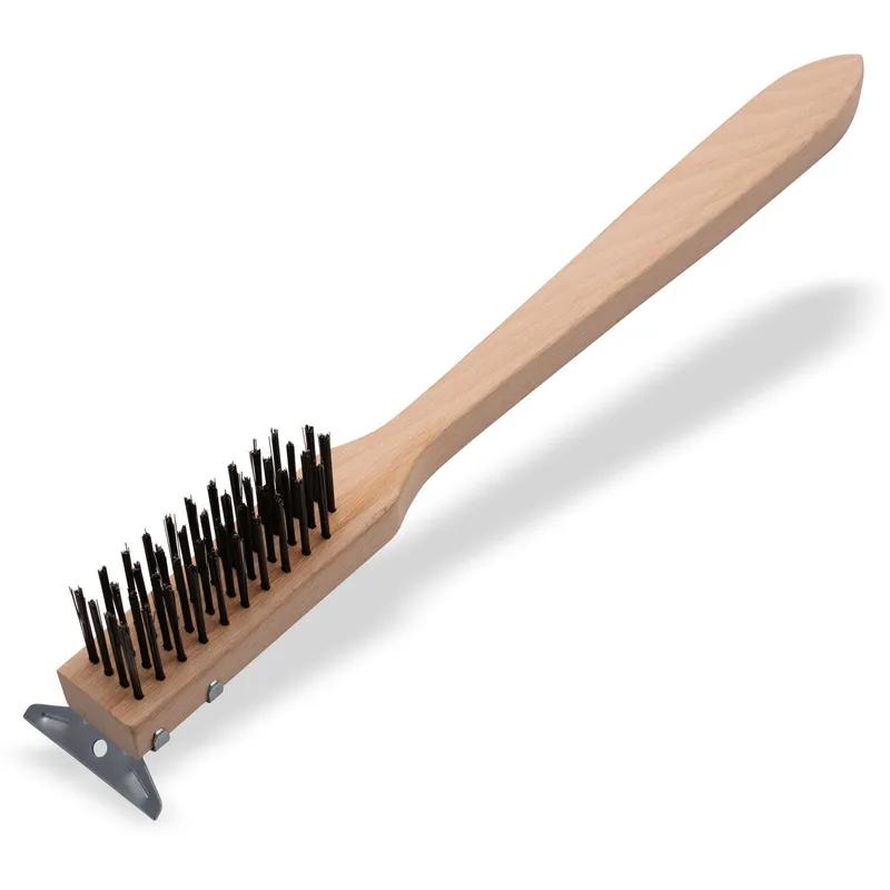 Grill Brush 20 IN Carbon Steel Wood 1/Each