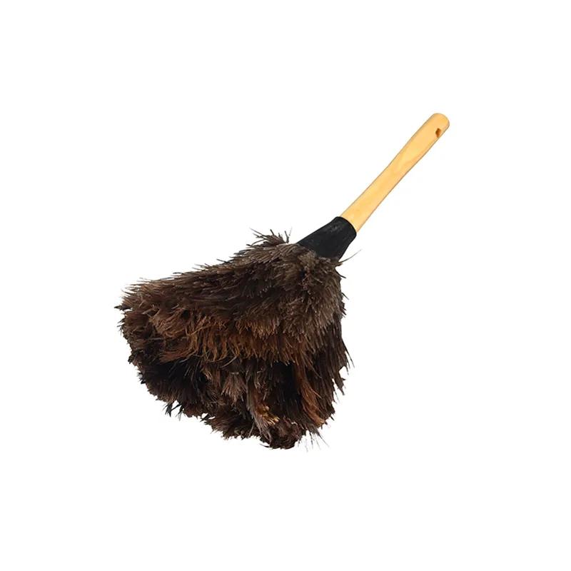 Impact® Feather Duster 12 IN Ostrich Brown Black With Handle Reusable 1/Each