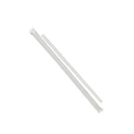 Victoria Bay Jumbo Straw 7.75 IN Plastic Clear Paper Wrapped 500 Count/Pack 24 Packs/Case 12000 Count/Case
