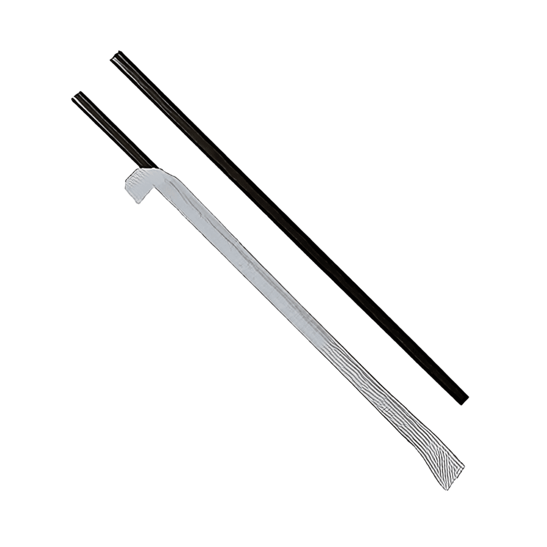 Victoria Bay Jumbo Straw 7.75 IN Plastic Black Wrapped 5000/Case