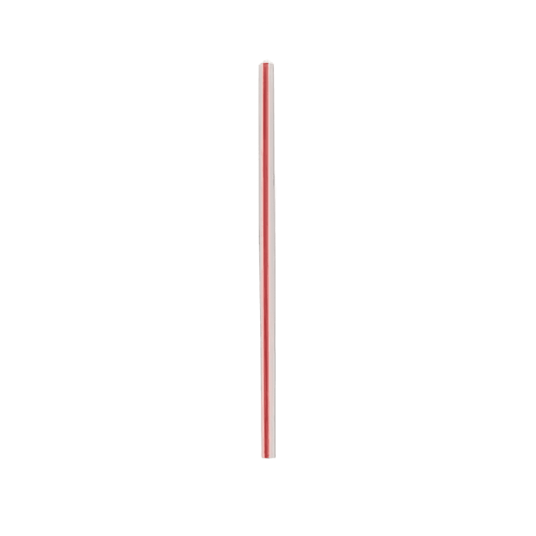 Victoria Bay Giant Straw 7.75 IN PP Red White Stripe Wrapped 300 Count/Pack 24 Packs/Case 7200 Count/Case