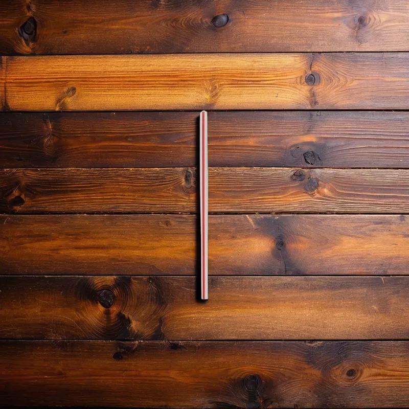 Victoria Bay Giant Straw 7.75 IN PP Red White Stripe Wrapped 300 Count/Pack 24 Packs/Case 7200 Count/Case