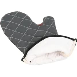 San Jamar Oven Mitt 15 IN Cotton Synthetic Blend Black WebGuard 1/Pair