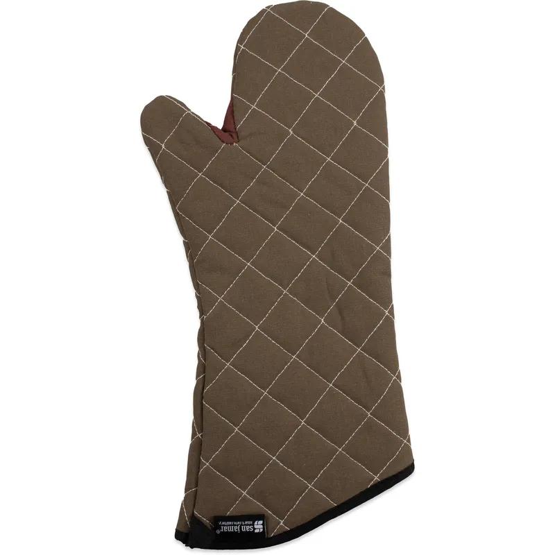 San Jamar Oven Mitt 17 IN Cotton Synthetic Blend 1/Pair