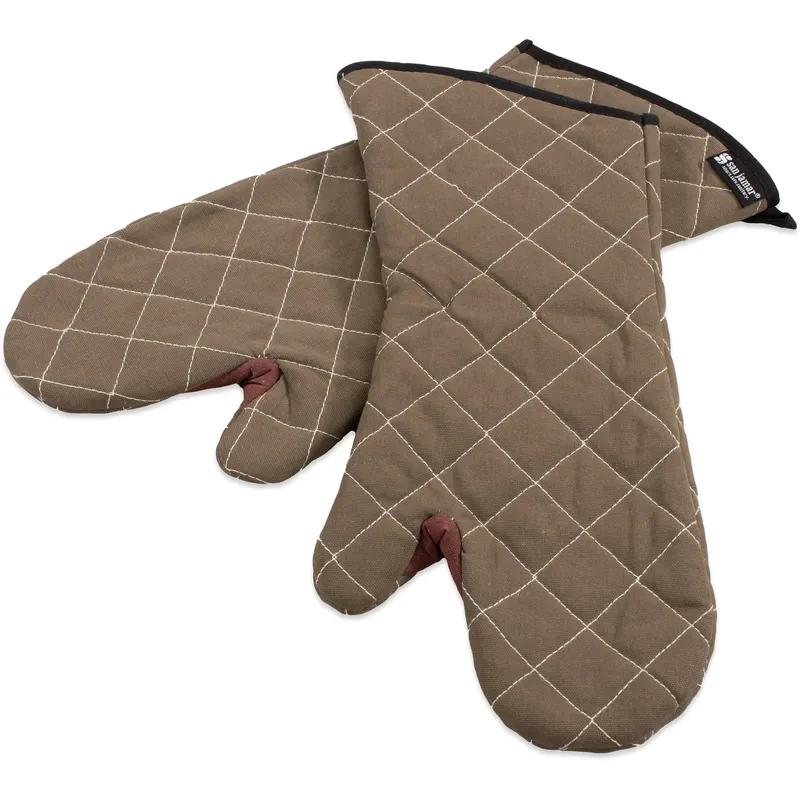 San Jamar Oven Mitt 17 IN Cotton Synthetic Blend 1/Pair