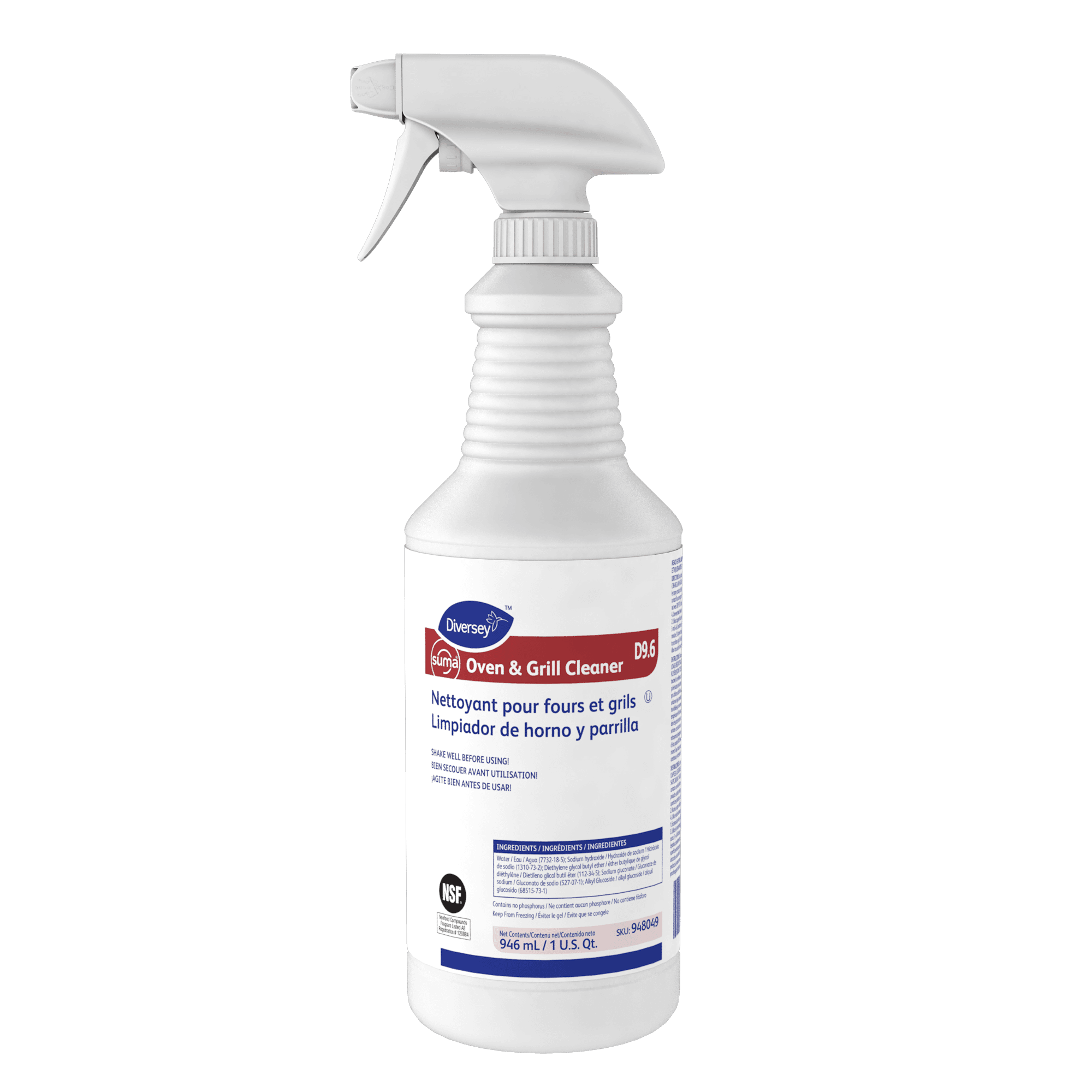 Suma® Oven & Grill Cleaner 32 FLOZ Alkaline Liquid RTU Kosher 12/Case