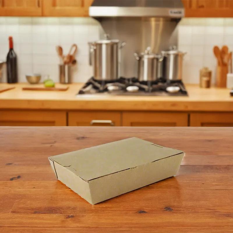 Take-Out Box Fold-Top 7.75X5.5X1.875 IN Paper Kraft 200/Case