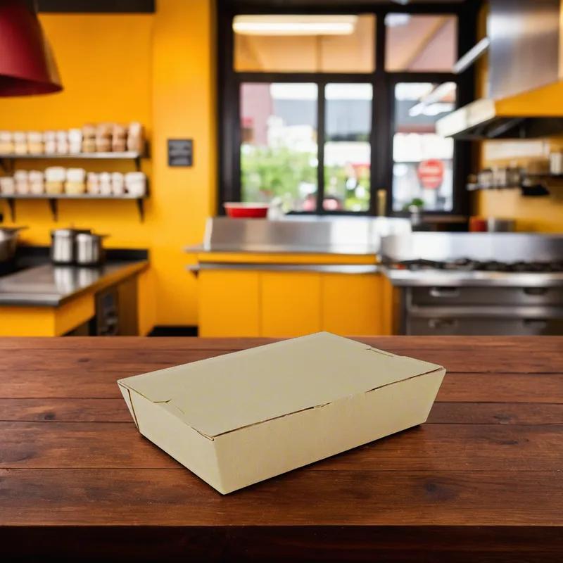 Take-Out Box Fold-Top 7.75X5.5X1.875 IN Paper Kraft 200/Case