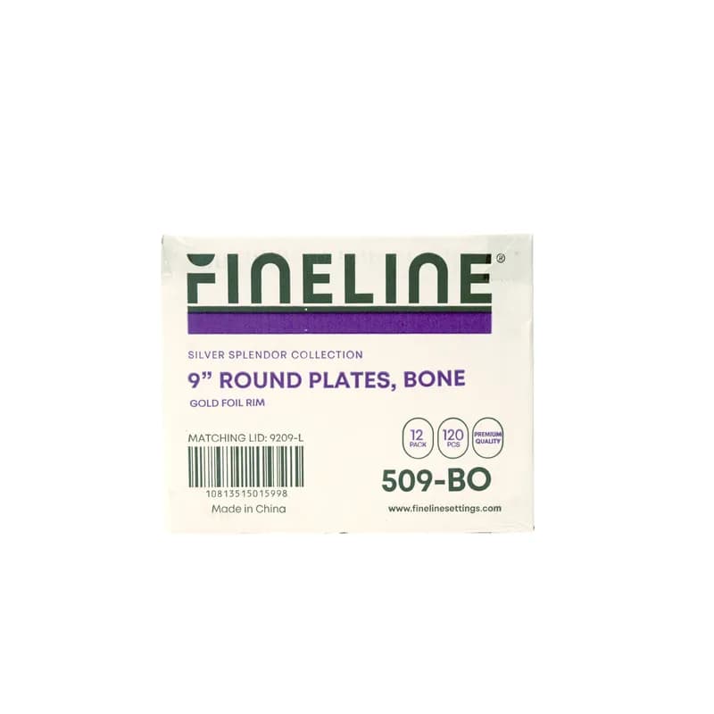 Plate 9 IN Bone Gold Round 120/Case