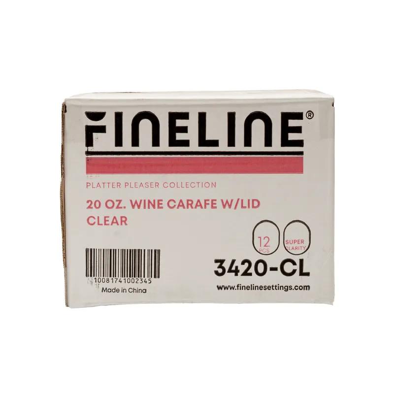 Platter Pleasers Cup & Lid Combo Carafe With Flat Lid 20 OZ PET PP Clear No Hole 12/Case