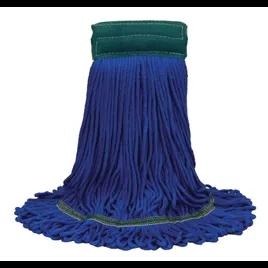 MaxiPlus® Mop Head Medium (MED) Blue Microfiber Loop End 5IN Headband 1/Each