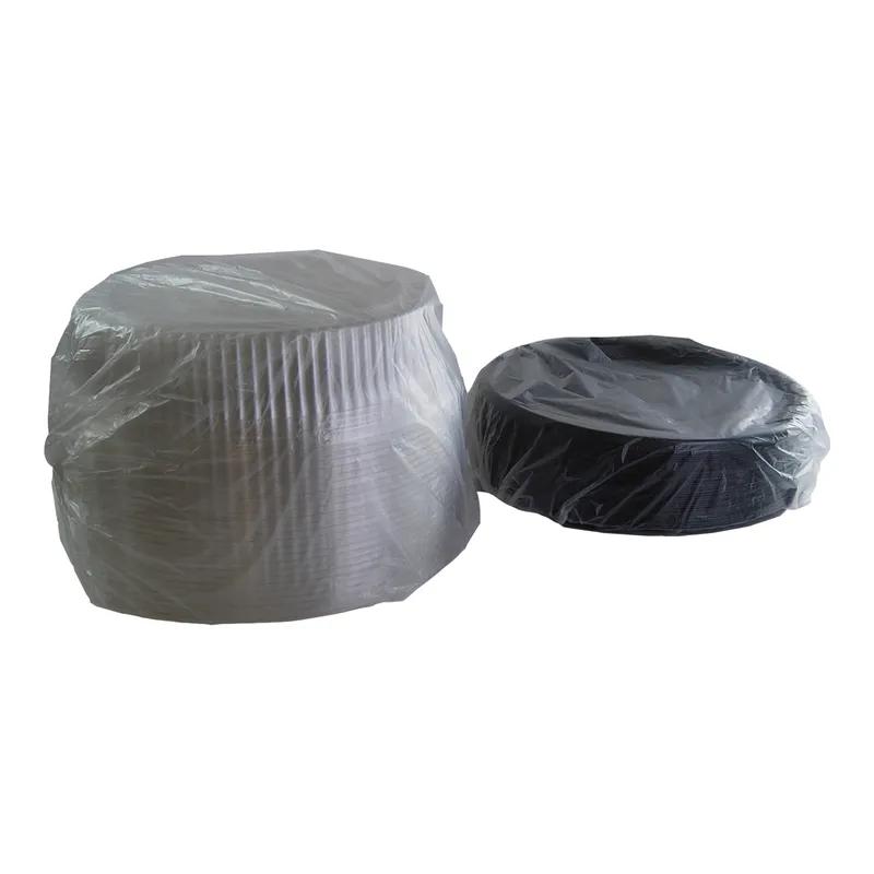 Serving Tray Base & Lid Combo With Dome Lid 16X4.13 IN PET Black Clear Round 25/Case