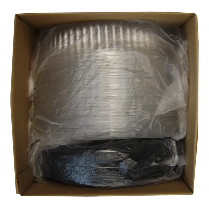 Serving Tray Base & Lid Combo With Dome Lid 12X4.13 IN PET Black Clear Round 25/Case