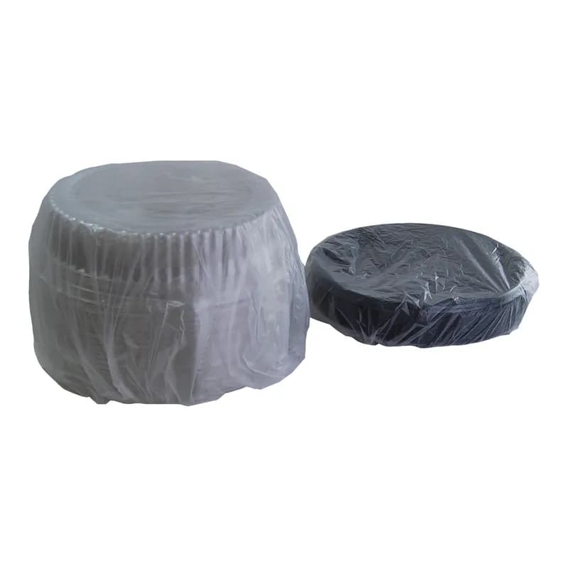 Serving Tray Base & Lid Combo With Dome Lid 12X4.13 IN PET Black Clear Round 25/Case