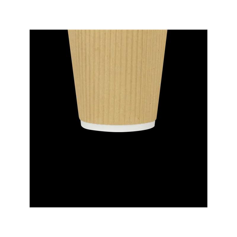Karat® Hot Cup Insulated Ripple 12 OZ Double Wall Poly-Coated Paper Kraft 500/Case