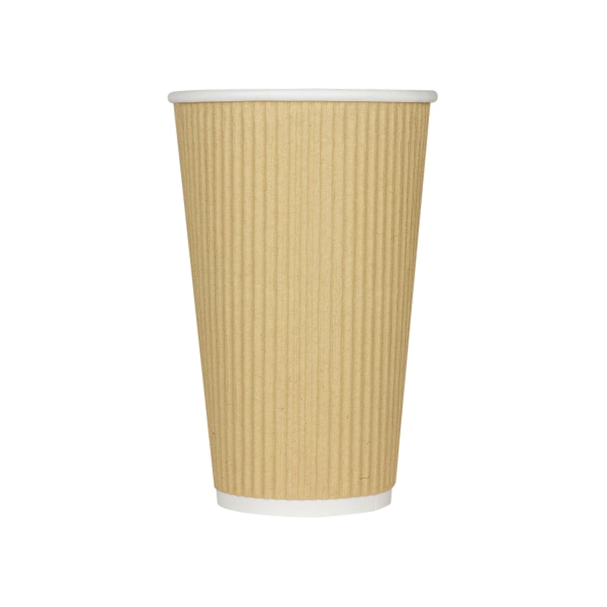 Karat® Hot Cup Ripple Insulated 16 OZ Double Wall Poly-Coated Paper Kraft 90MM 500/Case