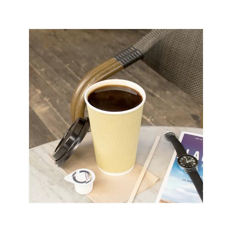 Karat® Hot Cup Ripple Insulated 16 OZ Double Wall Poly-Coated Paper Kraft 90MM 500/Case