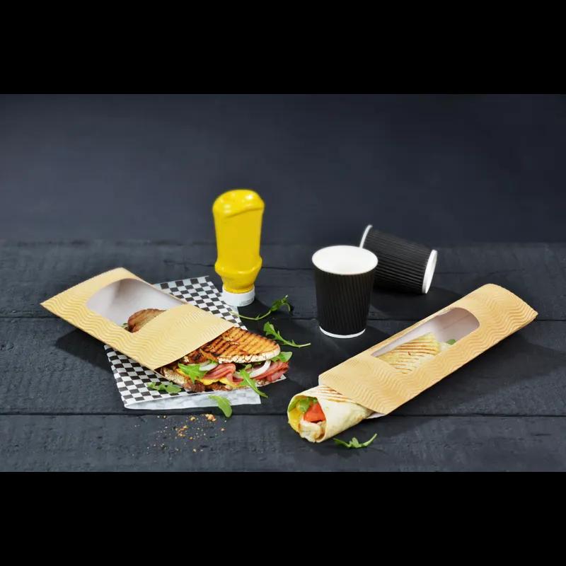 Bakery Box Large (LG) 11X4.3X2.2 IN Paper Kraft Rectangle With Window 25 Count/Pack 10 Packs/Case 250 Count/Case