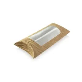 Bakery Box Small (SM) 8.9X3.6X1.75 IN Paper Kraft Rectangle With Window 25 Count/Pack 10 Packs/Case 250 Count/Case