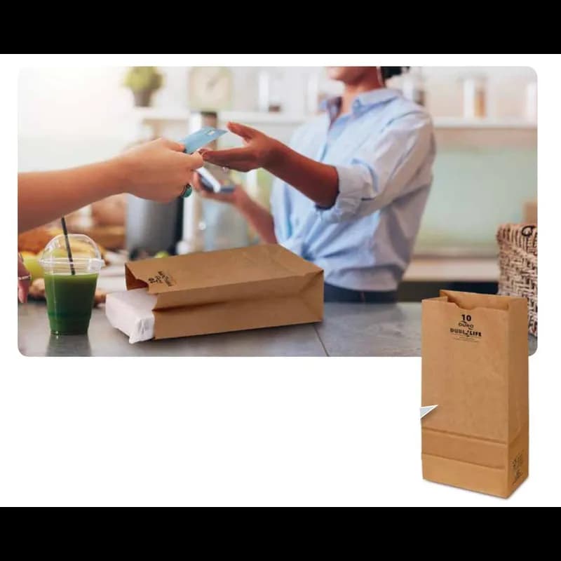 Duro® Bag 3.5X2.38X6.88 IN Kraft Paper 1# Kraft With Self-Opening (SOS) Closure 4000/Bale