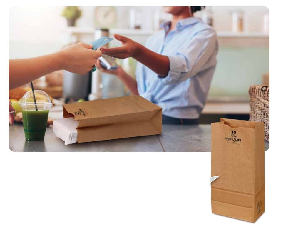 Duro® Bag 3.5X2.38X6.88 IN Kraft Paper 1# Kraft With Self-Opening (SOS) Closure 4000/Bale