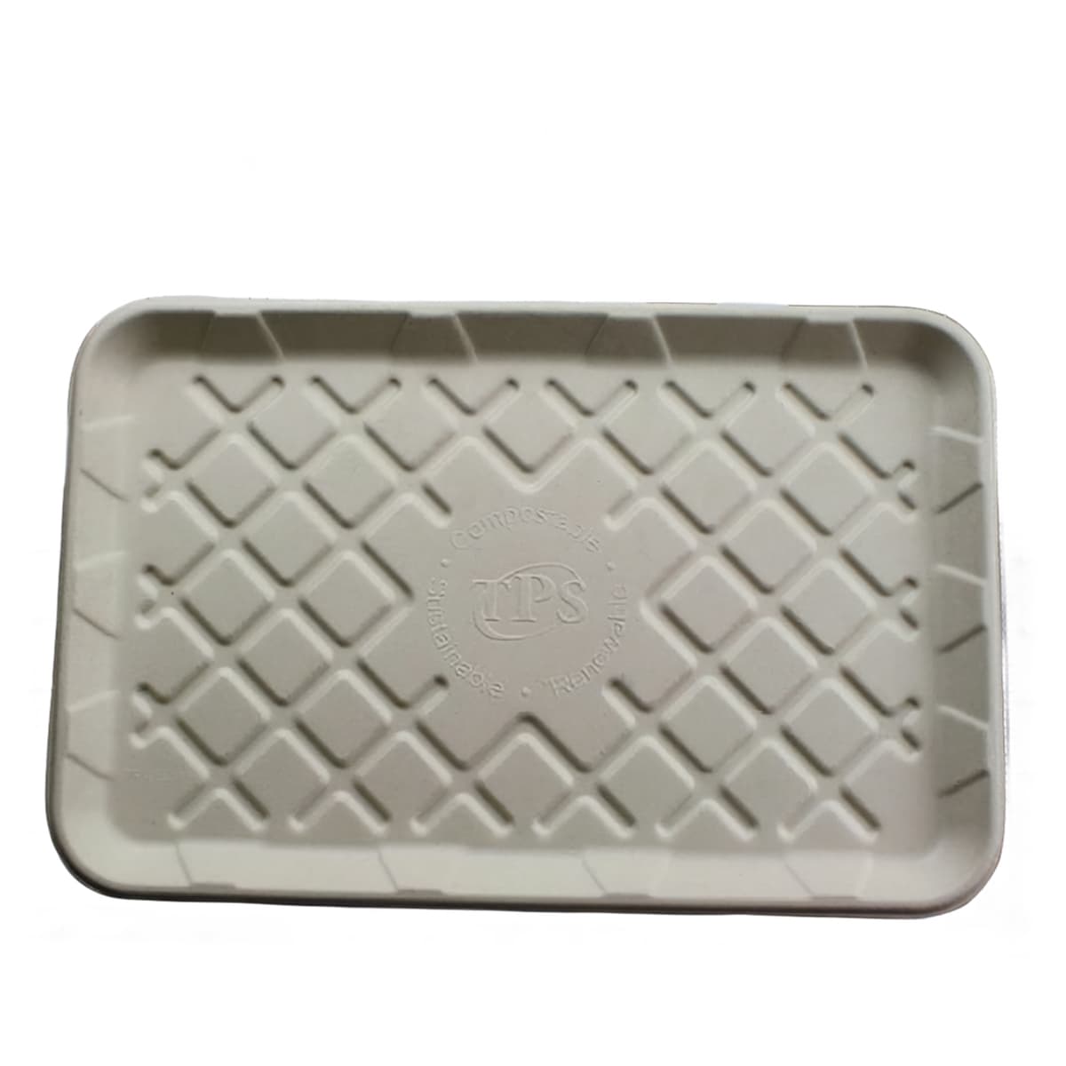 16S Tray 13X8.5X0.6 IN 1 Compartment Pulp Fiber Kraft Rectangle 250/Case