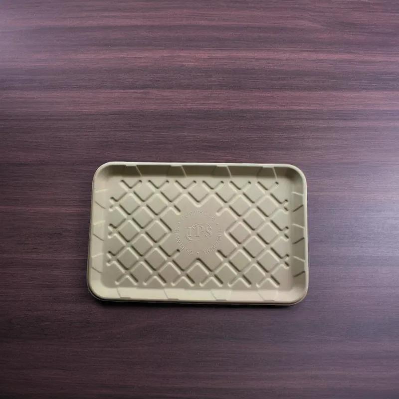 16S Tray 13X8.5X0.6 IN 1 Compartment Pulp Fiber Kraft Rectangle 250/Case