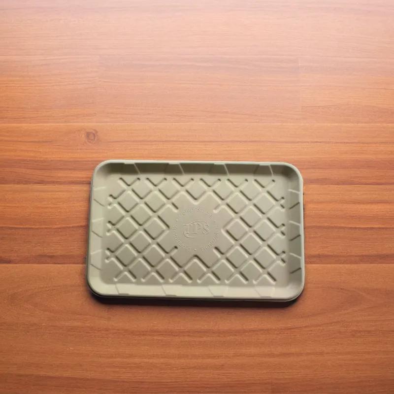 16S Tray 13X8.5X0.6 IN 1 Compartment Pulp Fiber Kraft Rectangle 250/Case