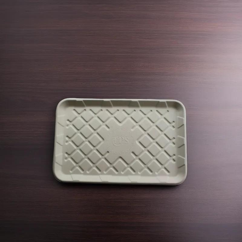 16S Tray 13X8.5X0.6 IN 1 Compartment Pulp Fiber Kraft Rectangle 250/Case