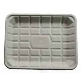 9P Tray 11.7X9.1X1.2 IN 1 Compartment Pulp Fiber Kraft Rectangle 500/Case