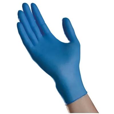 Gloves Large (LG) Blue Nitrile Rubber Disposable Powder-Free 100/Pack