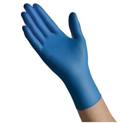 Gloves Large (LG) Blue Nitrile Rubber Disposable Powder-Free 100 Count/Pack 10 Packs/Case 1000 Count/Case