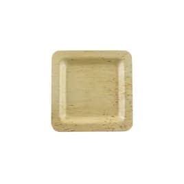 Plate 3.5X3.5 IN Bamboo Leaf Natural Square 10 Count/Pack 10 Packs/Case 100 Count/Case